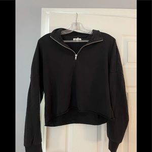 Cropped Black Garage Sweatshirt